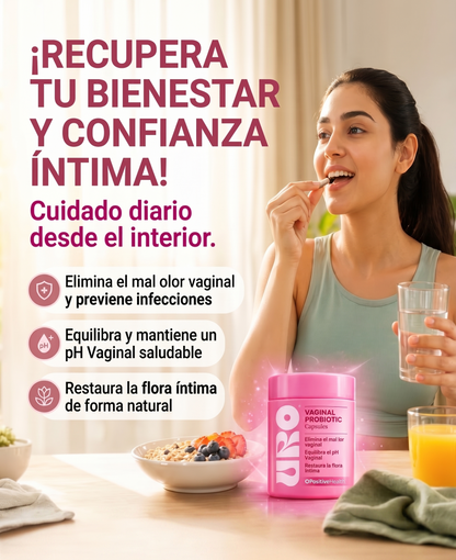 URO Probiótico Vaginal | Control del Mal olor y Regula tu Ph Intimo