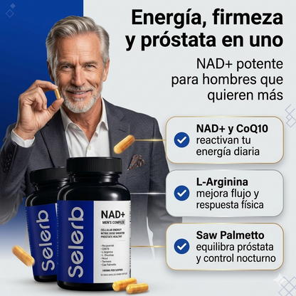Suplemento NAD+ para Hombres – Energía, Firmeza y Próstata | Selerb Men´s Complex 13 en 1